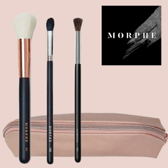 Morphe Makeup Morphe 3 Piece Natural Bristle Brush Set Blush